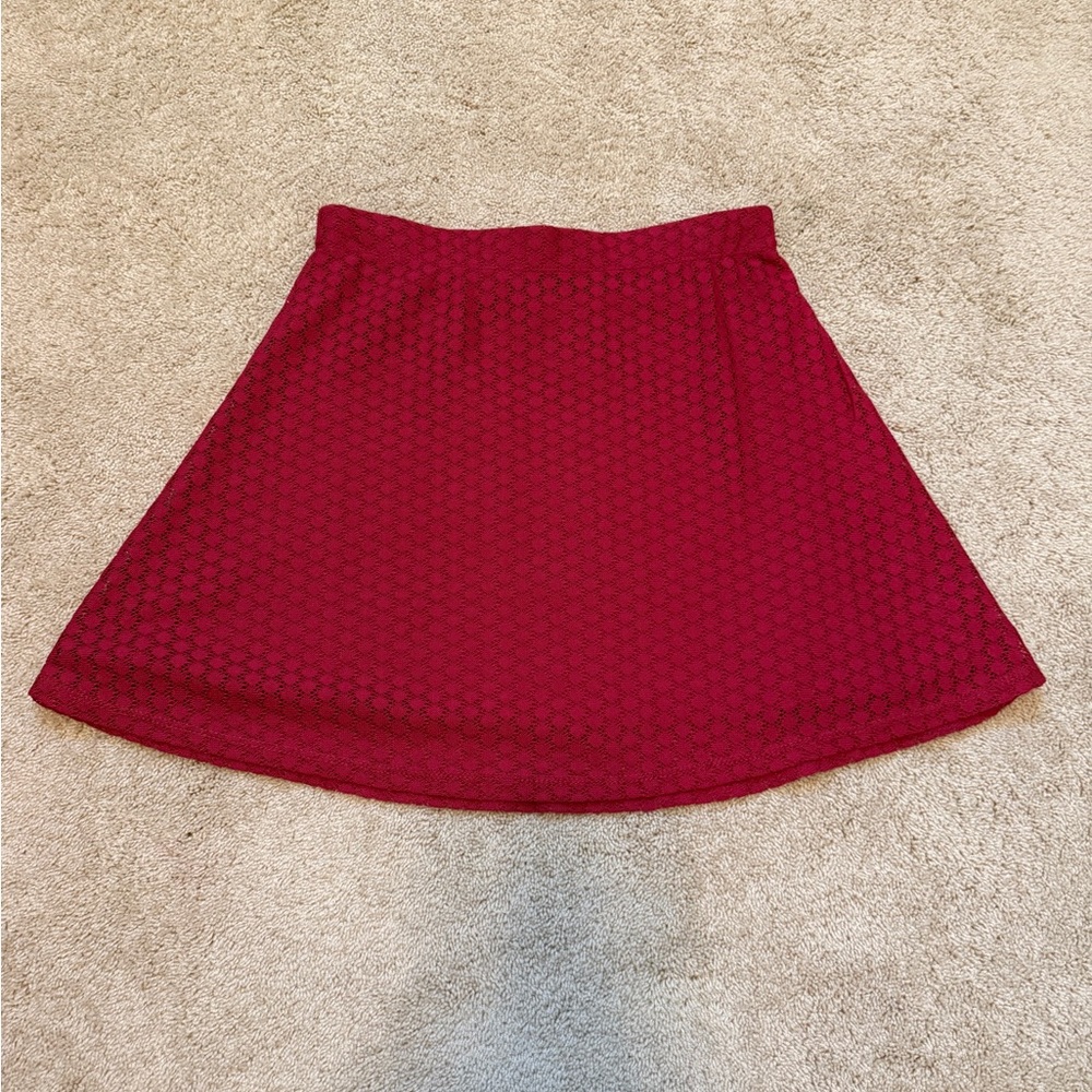 NO BOUNDARIES Red Lave Mini Skirt Size Medium 7-9